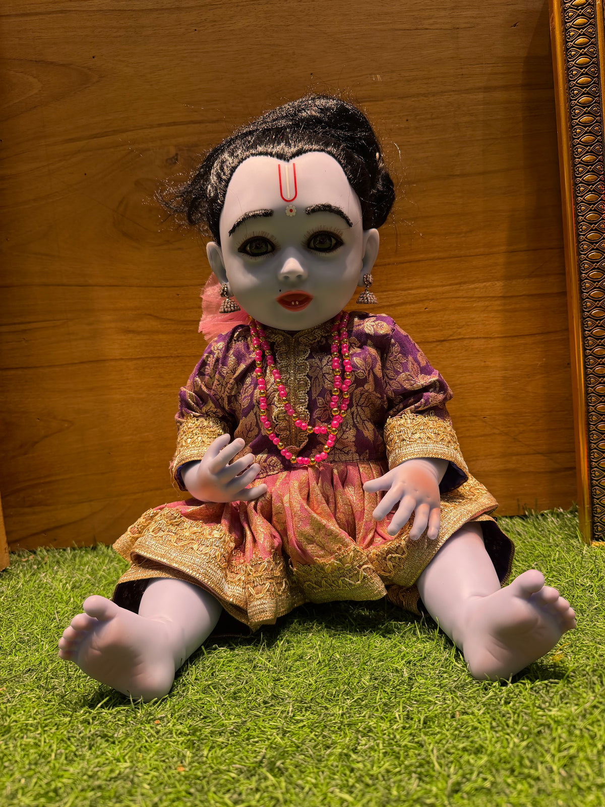 *New* 23-Inch Realistic Silicone Lala Krishna Idol | Bal Gopal Doll for Pooja, Janmashtami & Gifting