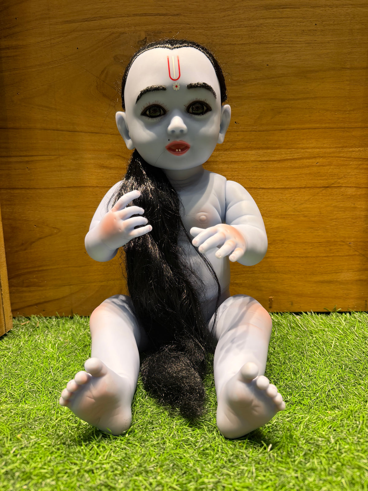 *New* 23-Inch Realistic Silicone Lala Krishna Idol | Bal Gopal Doll for Pooja, Janmashtami & Gifting