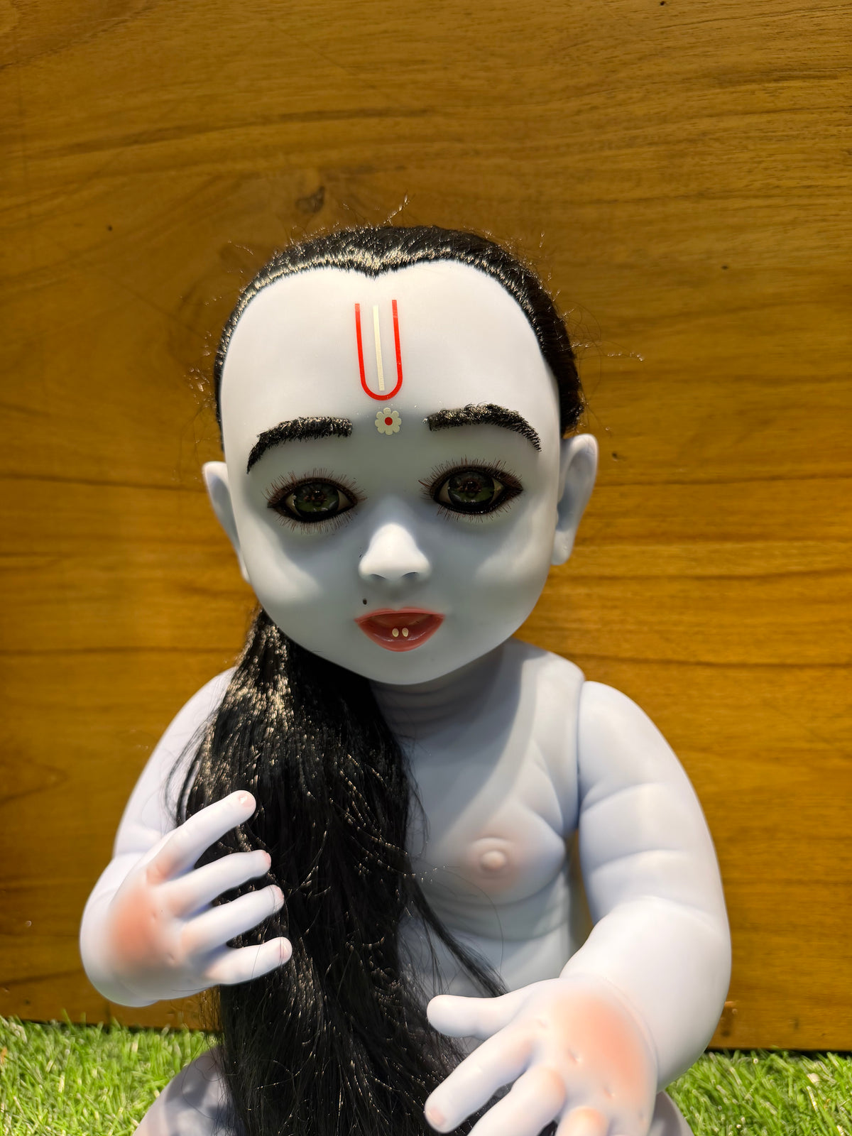 *New* 23-Inch Realistic Silicone Lala Krishna Idol | Bal Gopal Doll for Pooja, Janmashtami & Gifting