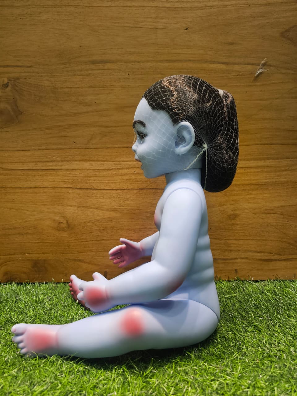 22-Inch Realistic Silicone Lala Krishna Idol | Bal Gopal Doll for Pooja, Janmashtami & Gifting