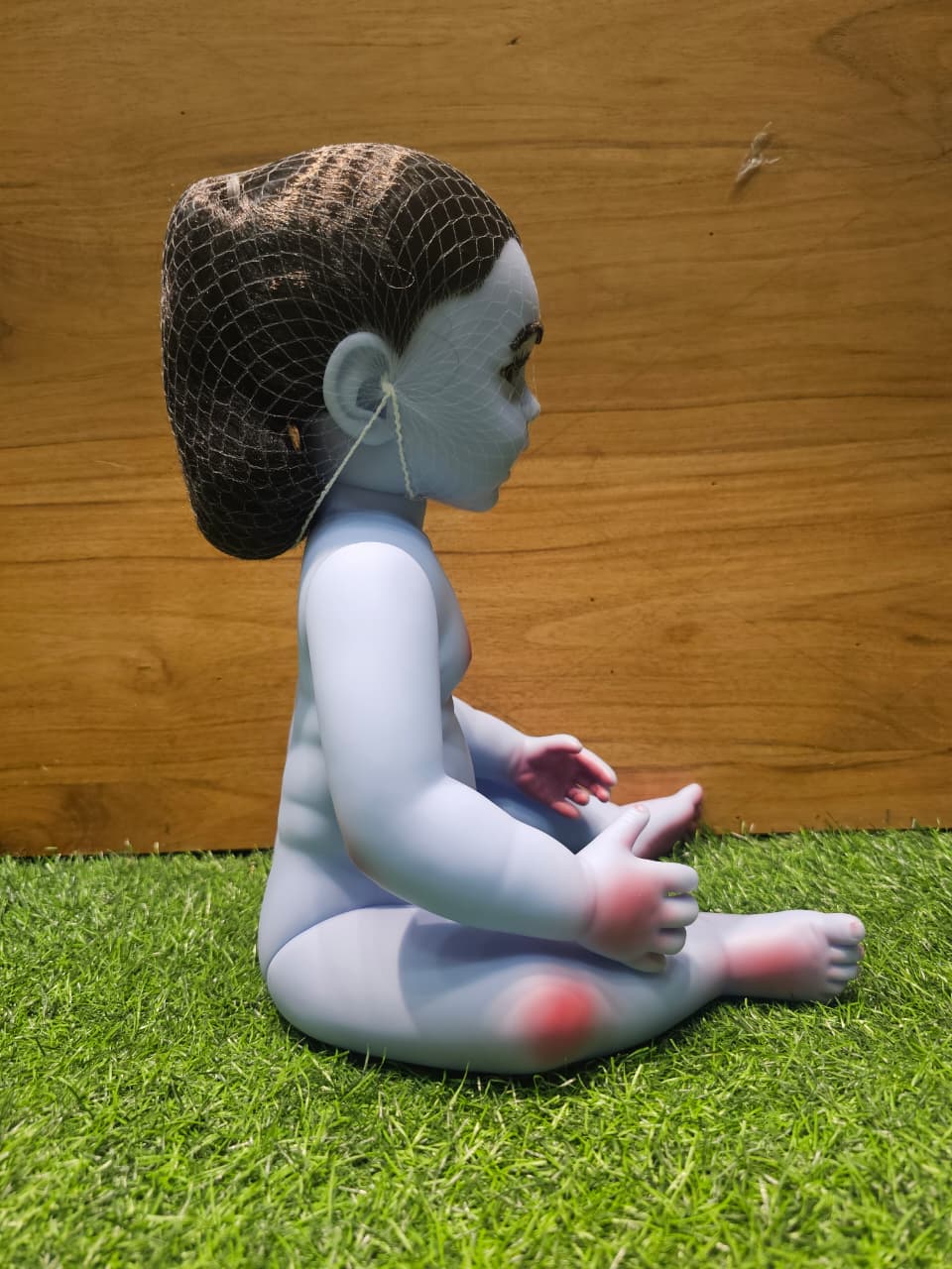 22-Inch Realistic Silicone Lala Krishna Idol | Bal Gopal Doll for Pooja, Janmashtami & Gifting