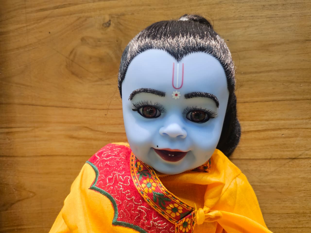 22-Inch Realistic Silicone Lala Krishna Idol | Bal Gopal Doll for Pooja, Janmashtami & Gifting