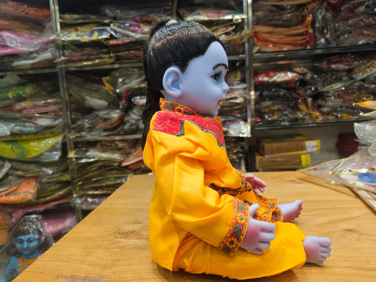 22-Inch Realistic Silicone Lala Krishna Idol | Bal Gopal Doll for Pooja, Janmashtami & Gifting