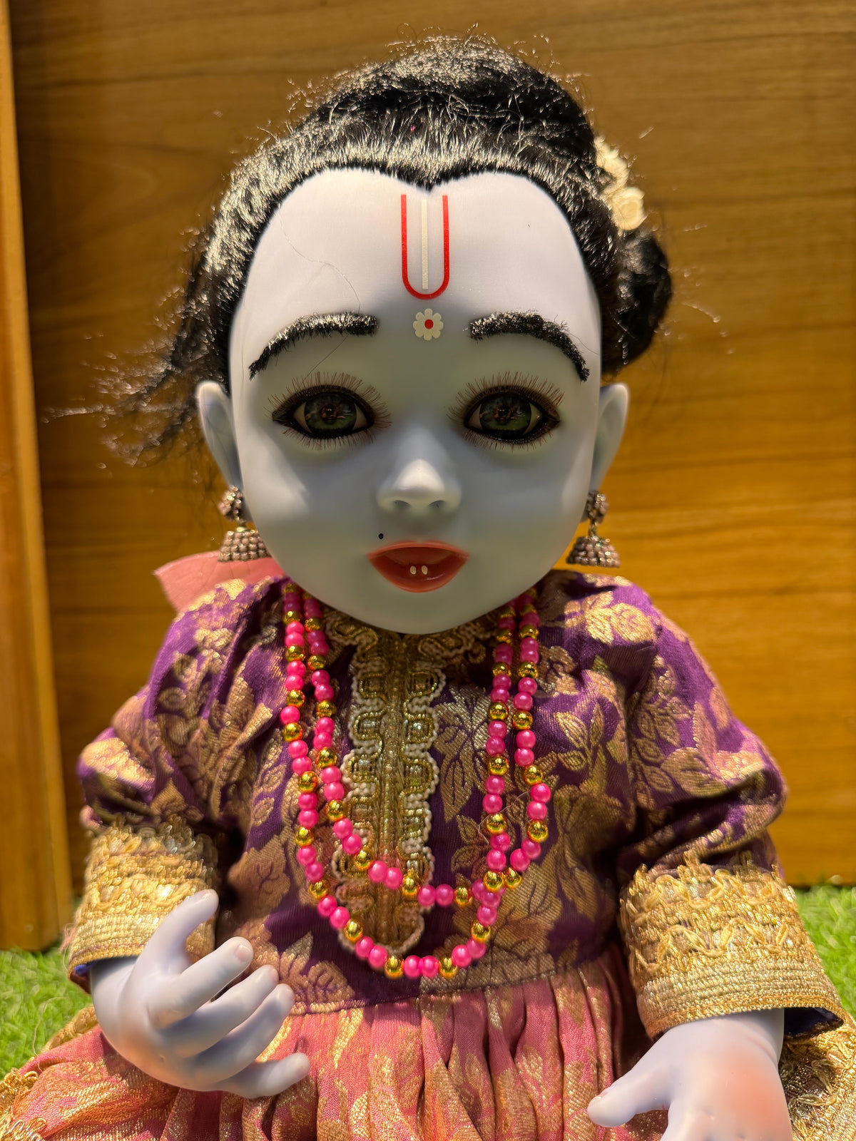 *New* 23-Inch Realistic Silicone Lala Krishna Idol | Bal Gopal Doll for Pooja, Janmashtami & Gifting