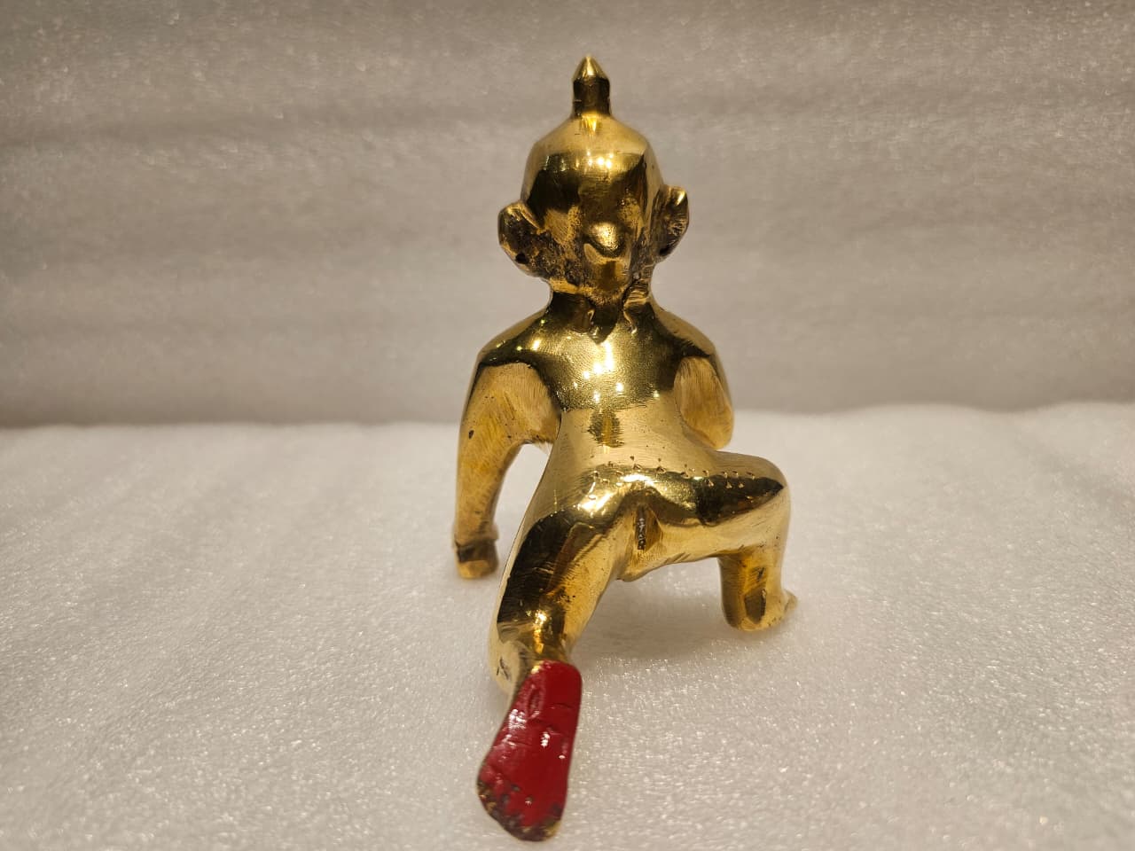 5 No. Golden Brass Laddu Gopal Idol | 5-Inch Bal Gopal Krishna Murti for Pooja, Janmashtami & Gifting