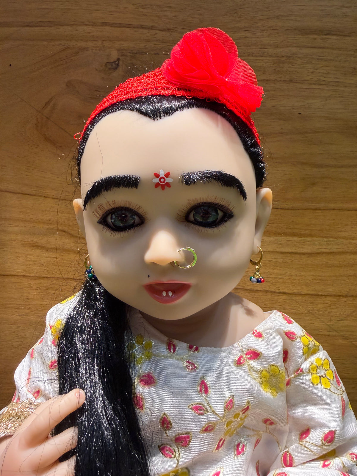 *New* 23-Inch Realistic Silicone Lali (Radha Rani) Idol | Bal Radha Rani Doll for Pooja, Radhasthami & Gifting