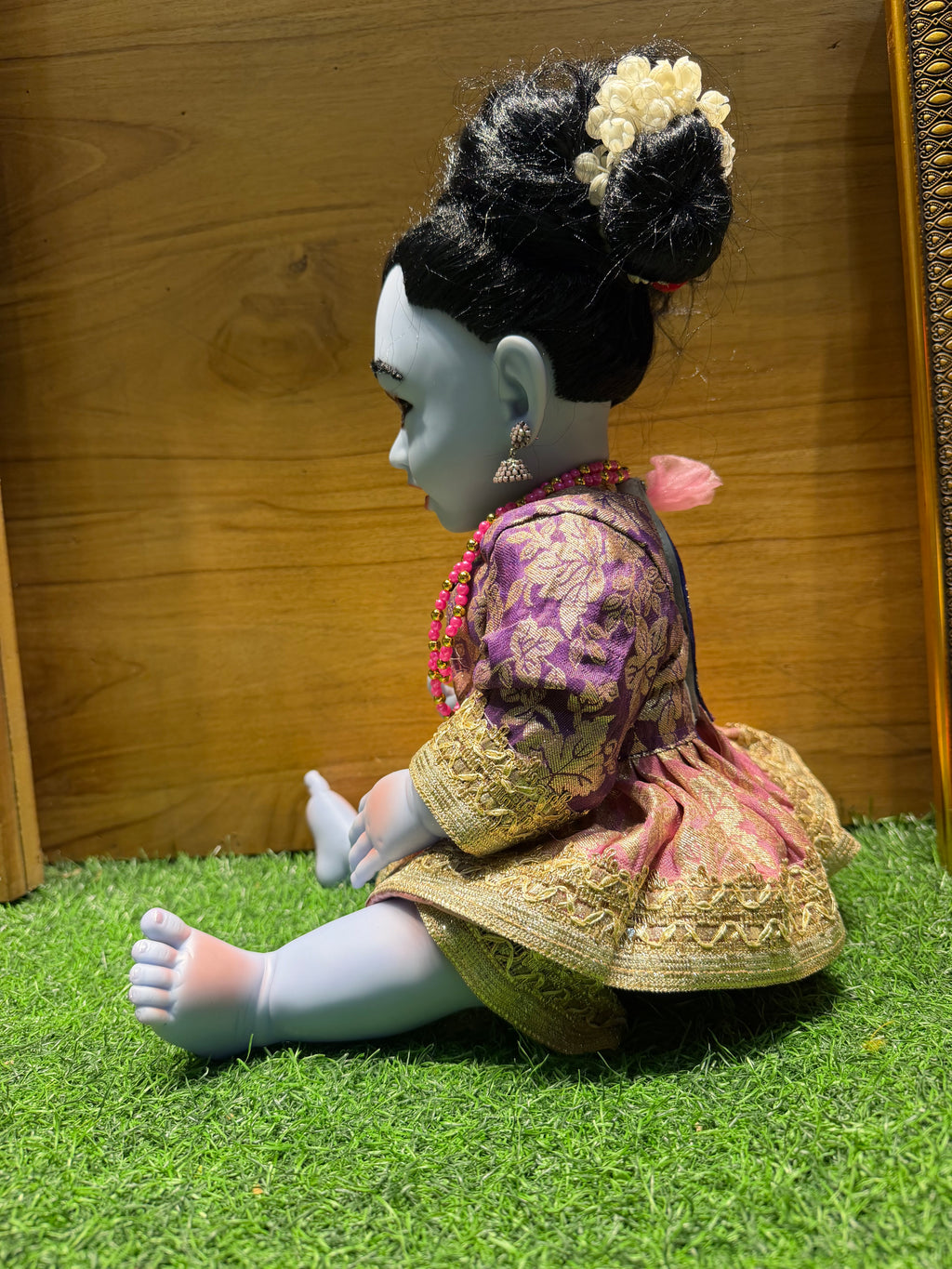 *New* 23-Inch Realistic Silicone Lala Krishna Idol | Bal Gopal Doll for Pooja, Janmashtami & Gifting