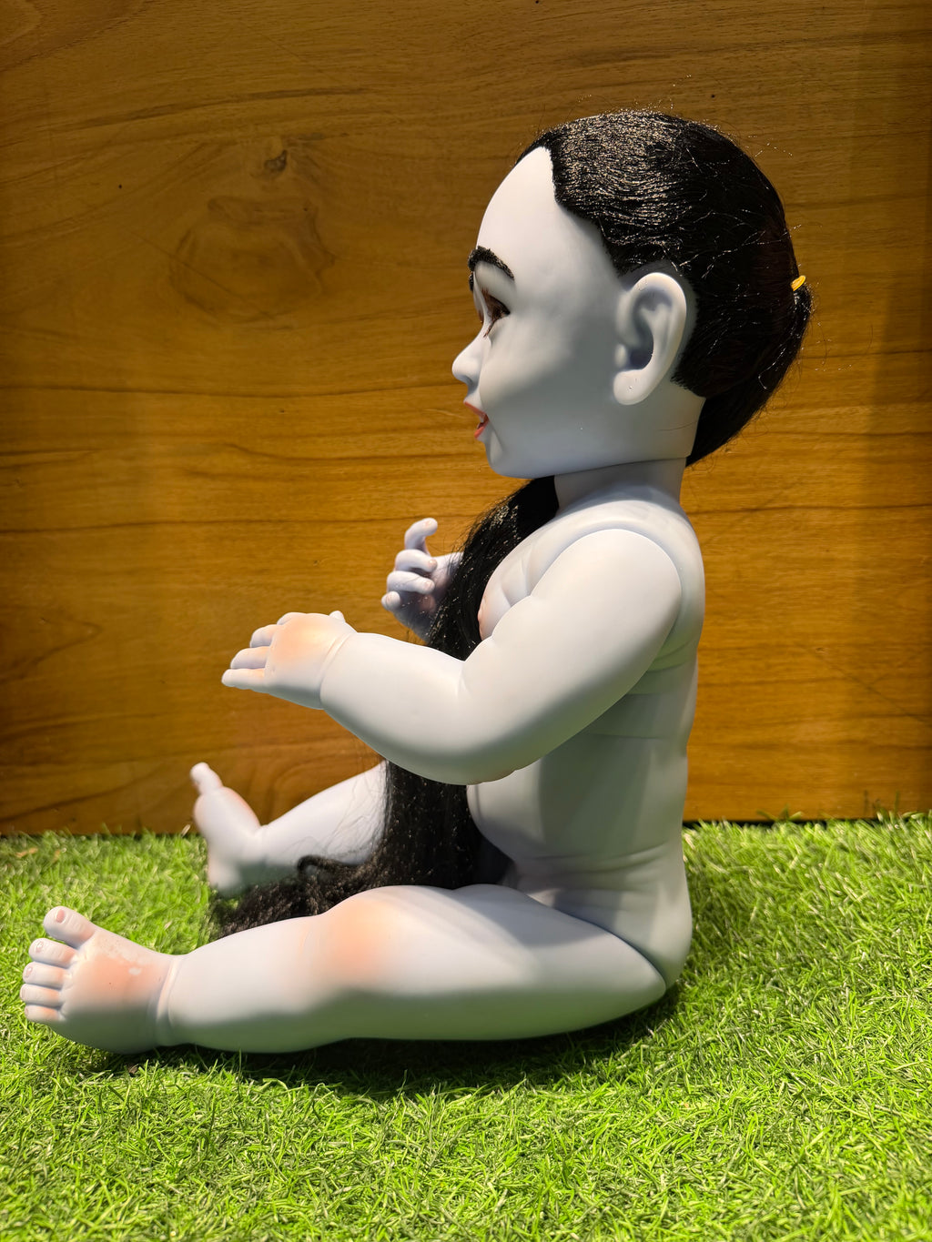 *New* 23-Inch Realistic Silicone Lala Krishna Idol | Bal Gopal Doll for Pooja, Janmashtami & Gifting