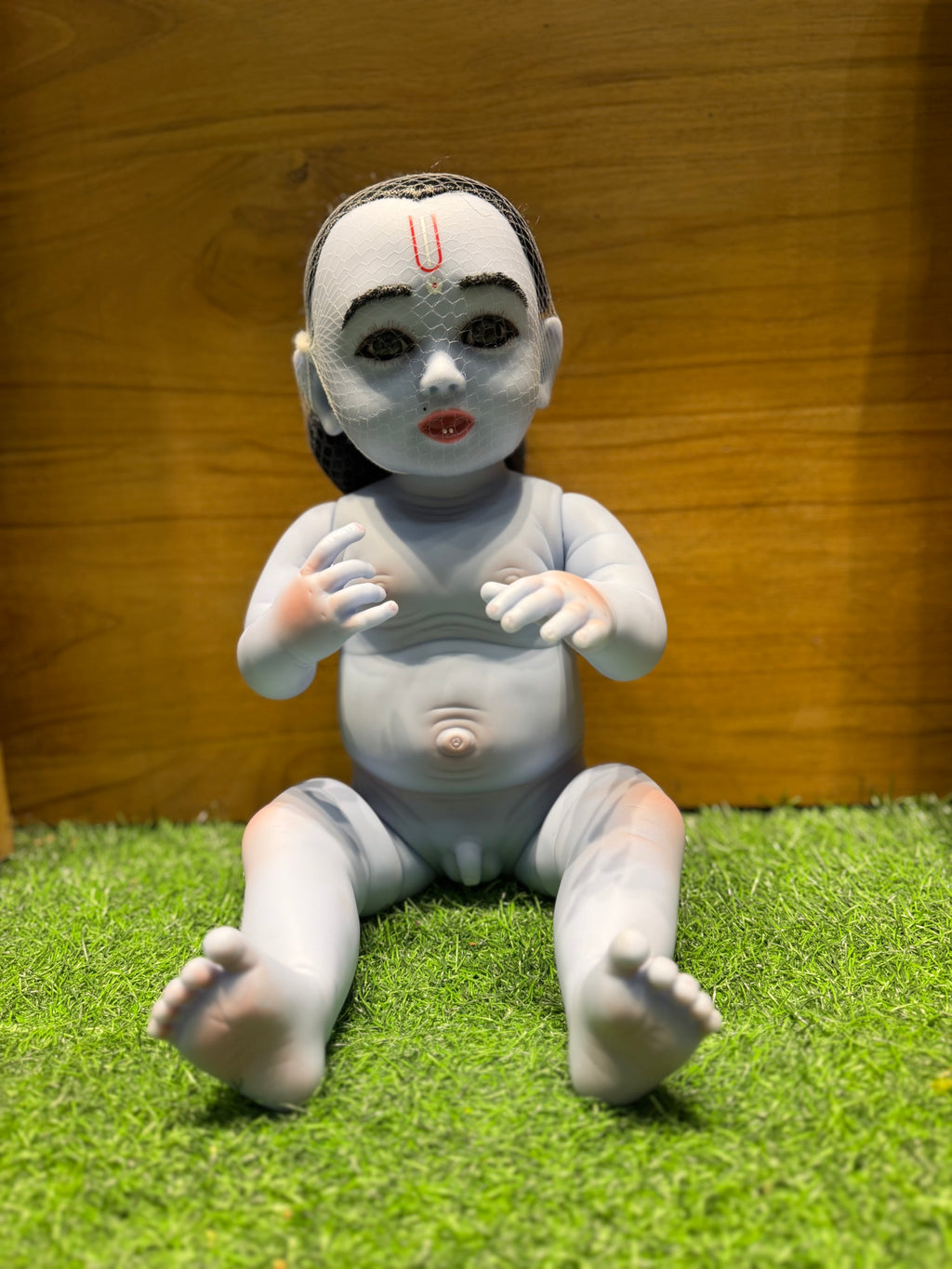 *New* 23-Inch Realistic Silicone Lala Krishna Idol | Bal Gopal Doll for Pooja, Janmashtami & Gifting