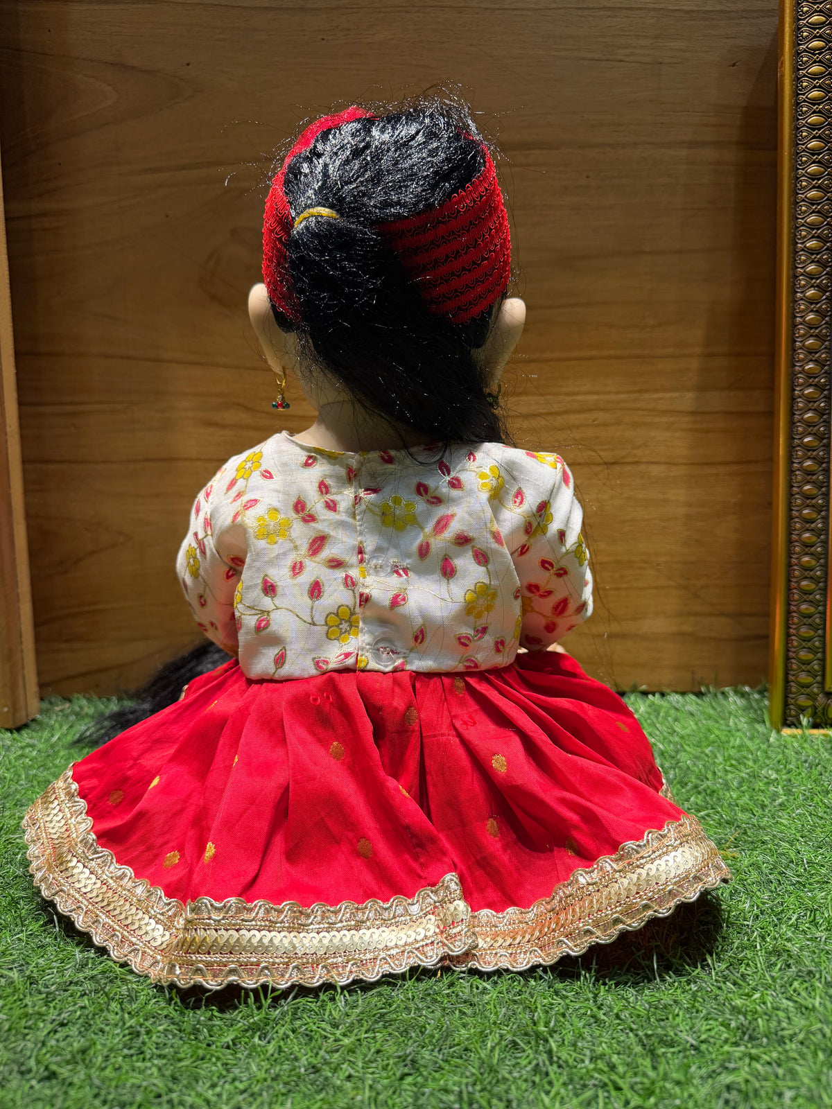*New* 23-Inch Realistic Silicone Lali (Radha Rani) Idol | Bal Radha Rani Doll for Pooja, Radhasthami & Gifting